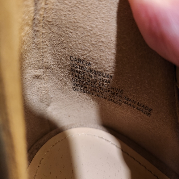 JustFab Tan Peep-Toe Ankle Boots - Picture 5 of 5